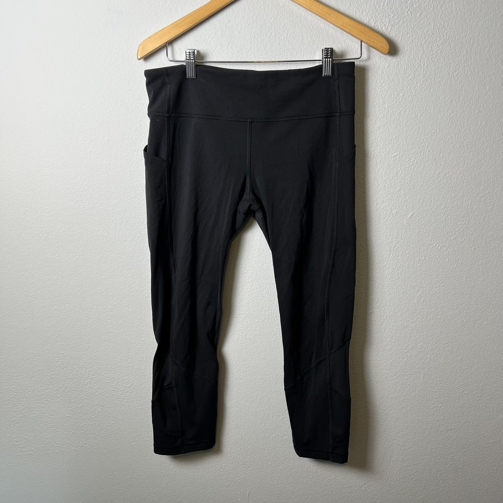 Lululemon Pants Womens 8 Black Crop Pocket High‎ Rise Run Inspire 7/8 Leggings